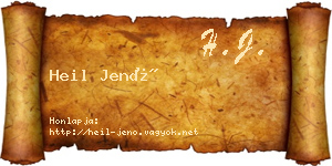 Heil Jenő névjegykártya
